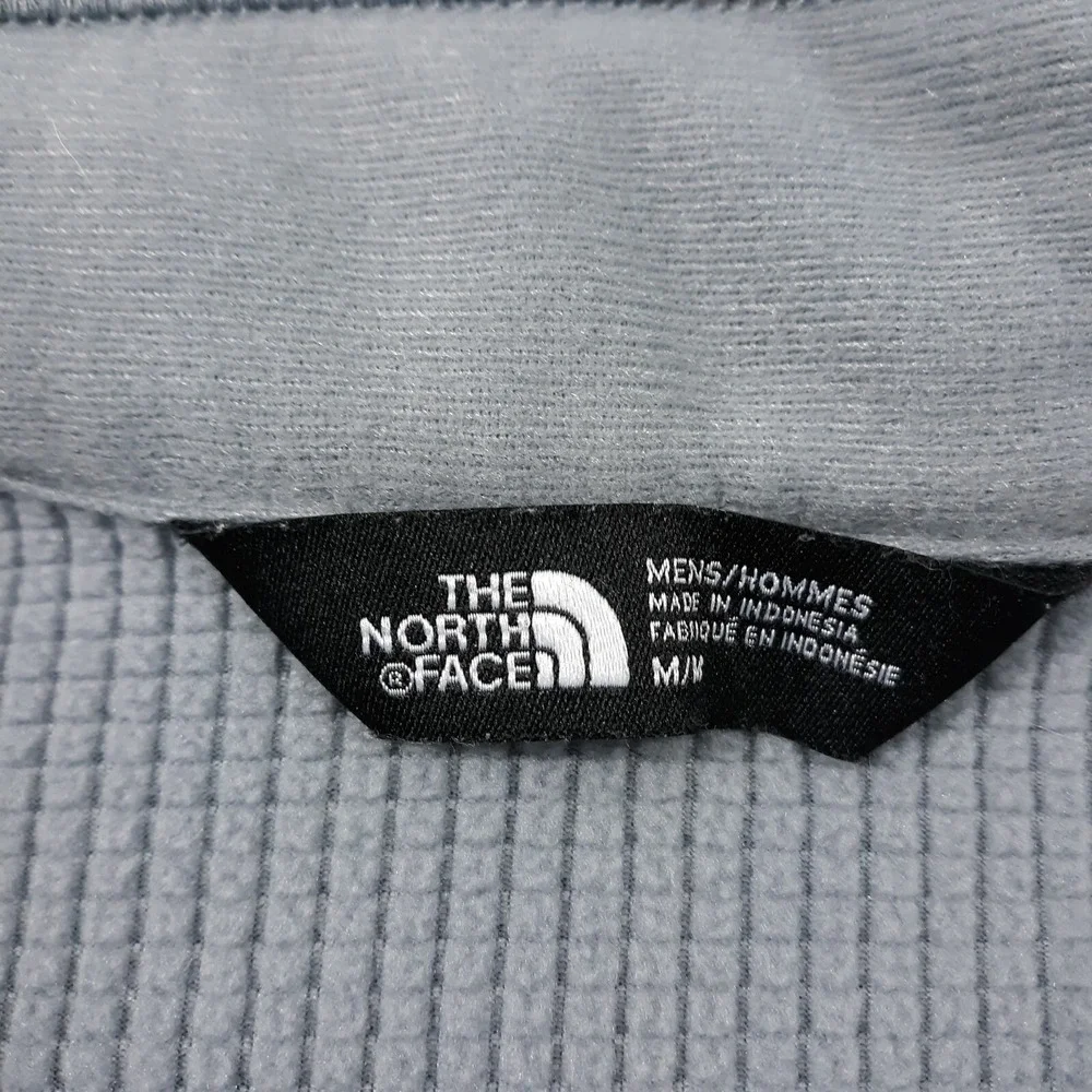 The North Face Pullover Sweatshirt 1/2 Zip Mens Size Medium Gray Waffle Knit